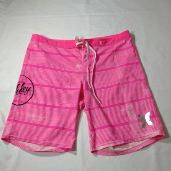 Hurley Luminous Pink Size 11 Board Shorts - Picture 1 of 11